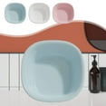 thumbnail image 1 of Lavabo de plástico grueso - Bañera portátil de 9,5" para acampada y viajes, verde Pik o blanco, 24x24x10cm, 1 of 6