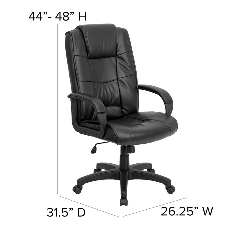 Boss high back leatherplus office deals chair with armrests