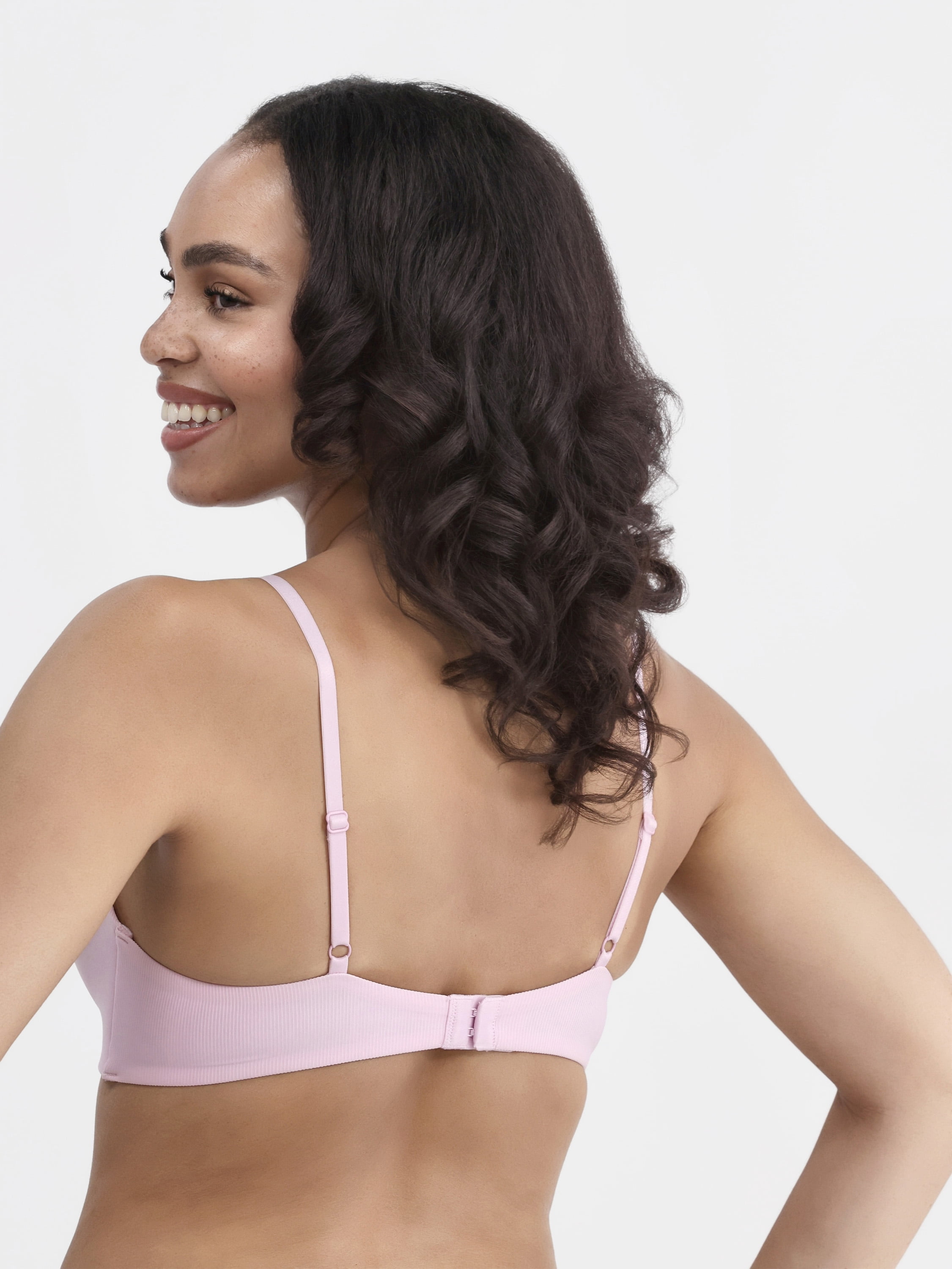 No Boundaries Women's Wireless Ribbed T-Shirt Bra, Sizes XS-XXXL
