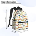 thumbnail image 2 of Pofeuu Cartoon Transport Print Laptop Backpack Travel Canvas Backpack for School Lightweight and Comfortable Backpack College Backpack Schoolbag, 2 of 6
