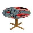 thumbnail image 3 of WYYP  Round Table cover,Red Poppies Flowers Floral Decorative Polyester Table Cloths,Waterproof Table Cover for Home,Holiday,Party,Indoor and Outdoor White, 3 of 7