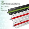 thumbnail image 2 of Mr. Pen- Architectural Scale Ruler, 12 Inch, 3 pcs, Engineering Scale Ruler Contractor, Scale Ruler for Blueprints, Architect Ruler, 2 of 9