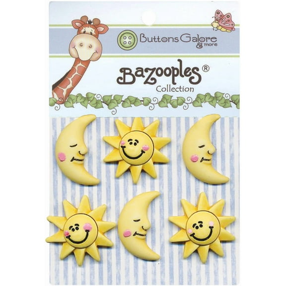 Buttons Galore BaZooples Buttons-The Sun & Moon