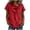 Red, variant on FchengtaiS Women's Short Sleeve Business Casual Shirts Elegant Knot Neckline Tops Summer Cotton Linen Blouse