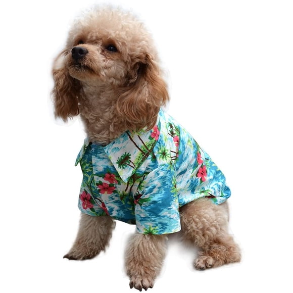 Hawaiian Pet Dog Polo T Shirts Cute for Small to Medium Puppy Cats Cool Summer Custom XS