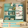 thumbnail image 4 of Hironpal Kids Bookshelf and Toy Storage Organizer, 4 Tier Wooden Kids Bookcase with Sling Book Rack in Kids Room Playroom Nursery for Kids, Children, Toddlers, 4 of 8
