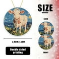 thumbnail image 2 of Funny Christmas Ornament,Funny Christmas Ornament,,Xmas Round Ceramic Pendant, 2 of 6