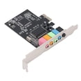 thumbnail image 1 of PCIe Adapter Card, 48KHz Playback Recording 24 Bit Sampling Rate Front and Surround L/R 5.1 Internal Sound Card  for 32/64 Bit Desktop PC, 1 of 7
