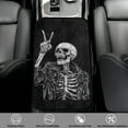 thumbnail image 2 of Yuyamidu Skull Car Armrest Cover Anti-Scratch Center Console Cover for Car Van SUV Flannel Auto Arm Rest Cushion Pad Protector Fashion Vehicle Decor Accessories, Black, 2 of 7