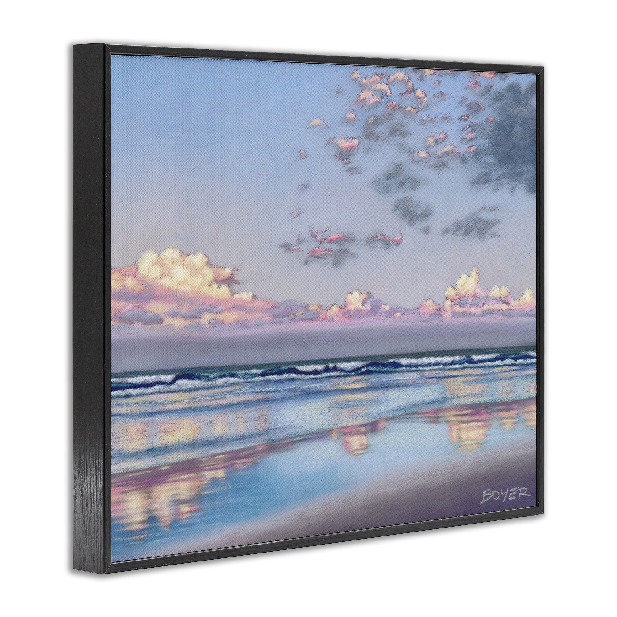 Stupell Industries Nature's Poetry Seascape Black Framed Giclee Art, design by Susy Boyer