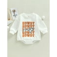 thumbnail image 2 of TSEXIEFOOFU Infant Baby Girls Boys Romper Letter Cattle Print Round Neck Long Sleeve Jumpsuits Autumn Winter Casual Bodysuits, 2 of 8