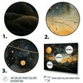 thumbnail image 3 of Designart "Yellow Black Universal Wonders Cosmic Marvels" Space Planet Metal Wall Décor Set, 3 of 5