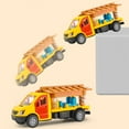 thumbnail image 6 of Food Truck Toy Car, Inertial Pull Back Vehicle, Kids Playset Snack Van, Mini Plastic Diecast Model with Open Doors and Working Wheels, 6 of 6