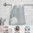thumbnail image 3 of 2-Piece Polyester cotton Towel Set Absorbent Blooming White Flowers Hand Towel Bath Towel Soft and Comfortable Machine Wash 28.3x14.4, 3 of 7