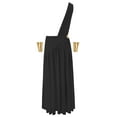thumbnail image 3 of Sxiwei Mens Ancient Greek Warrior Costumes One Shoulder Maxi Skirts Grecian Roman Toga Cosplay Black S, 3 of 7
