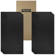 Genesis 2ft x 4ft Black Stucco Pro Ceiling Tiles - Easy Drop-in Installation - Waterproof, Washable and Fire-Rated - High-Grade PVC to Prevent Breakage - Package of 10 Tiles