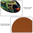 thumbnail image 5 of Frog Set of 6 Microfiber Leather Round Coasters, 11x11 cm/4.3x4.3 in, Cute and Durable Drink Mats for Home and Office, 5 of 6