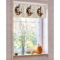 thumbnail image 4 of Fall Valances for Windows, Thanksgiving Pumpkin with Floral Golden Botanical Leaves Linen Rod Pocket Short Window Valance Curtains Holiday Window Treatment for Kitchen Living Room Bathroom, 60"x18", 4 of 6