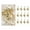 Gold, variant on KDFWDM 12-Piece Christmas Eight-Pointed Star Ornament Set, 2 x 3 Inch Miniature Delicate Star Decor for Tree Branches, Festive Small Hanging Accents for Holiday Home Decorating