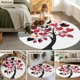 thumbnail image 6 of Valentine's Day Washable Round Area Rug 4 ft, Love Heart Tree, Soft Non Slip Rugs Stain Repellent Indoor Felt Carpet for Living Dining Room Bedroom Home Office, 6 of 9