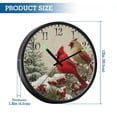 thumbnail image 3 of Voice Activated Clock with Glow Light 12 Inch Large Silent Wall Clock Battery Operated for Home Decor Bird and Snow-covered Trees, 3 of 8