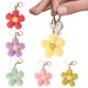 thumbnail image 4 of Llavero de punto hecho a mano con flores de ganchillo, colgante bohemio rosa para bolso, llaves de coche, mochila, accesorios, 4 of 8