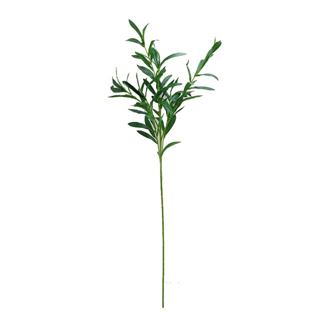 Planta de simulación de rama de olivo artificial verde Hoja de olivo Decoración de boda en casa Flor falsa Adorno de Navidad Sweethay JJ16910-04