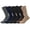 Plain Assorted, variant on 6-PACK Couver Men's Dress Socks, Patterned Crew Socks, Multi Color, Size 10-13