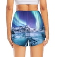 thumbnail image 2 of Lsque Night At Lake Aurora 1 Printed Women's Running Shorts with Liner Pockets,Elastic Quick Dry Workout Athletic Gym Yoga Shorts,Womens High Waist Shorts-Medium, 2 of 9