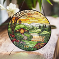 thumbnail image 5 of The Shire Stained Glass Suncatcher, Hobbit House Window Hanging Decor, 5 of 6