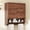 Floral Embossed-Walnut, variant on Wirrytor 2-Door Bathroom Medicine Wall Cabinet, Walnut Wall-mounted Storage Cabinet , Over-the-Toilet Adjustable Shelves , Farmhouse Bathroom Storage Cabinet for Dining room