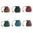 thumbnail image 6 of Qumonin Mini Leather Coin Pouch Drawstring Purse Men Women Black, 6 of 6