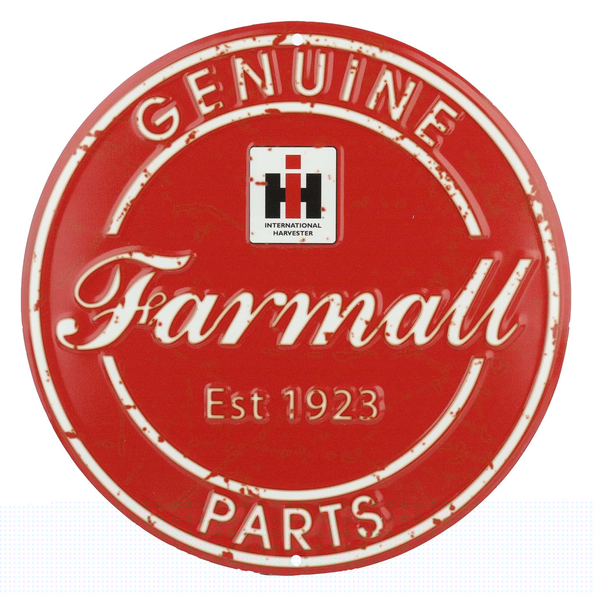 IH Farmall Genuine Parts 12in Round Sign, Sign-1906