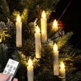 thumbnail image 4 of Velas con pilas para decoración de árbol de Navidad, 10 Uds., velas para árbol de Navidad, 4 of 8
