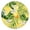 Summer Haw, variant on Elastic Edge Round Tablecloth - Apple Painting Pattern, 100% Waterproof & Spill-Proof Fitted Table Cover for Parties, Restaurants (Funny Kawaii Cartoon Apples, Aesthetic Leaves Design, Wrinkle-Free)