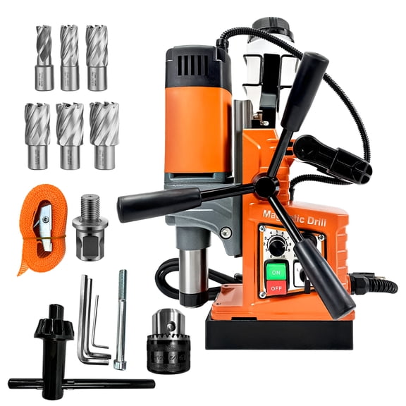 iMeshbean Magnetic Drill 1400W 2922lbf/13000N Portable Mag Drill Press 810RPM Mag Drilling Machine