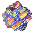 thumbnail image 2 of Carolines Treasures 8723-2FC Lobster Bouys  Foam Coaster Set of 4 3 1/2 x 3 1/2 multicolor, 2 of 3