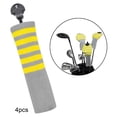 thumbnail image 3 of 4 Uds. De cubiertas para cabeza de palo de Golf, reemplazo de cubierta de madera de calle con estilo Raya gris Zulema Fundas para cabezas de palos de golf, 3 of 7