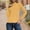 C-Yellow658, variant on JIAYUE Sweaters for Women Wide Striped Long Sleeve Knit Pullover Solid Color For Ladies Casual Winter Wear