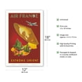thumbnail image 2 of Far East (Extréme Orient) - France - Vintage Airline Travel Poster by G. Dumas c.1950 - Master Art Print (Unframed) 12in x 18in, 2 of 4