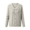 thumbnail image 5 of Women's Bow Tie Decoration Knit Sweater, Soft Loose Fit Long Sleeve Pullover Top, 2025 Fall New Classic Casual Blouse, Comfortable Stretchable Daily Wear for Seasonal Transition Beige XXL, 5 of 5