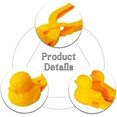 thumbnail image 2 of Rice Molds for Sushi Making, 3 Pcs Dinosaur/Rabbit/Duck Mold, Duck Scoop Sushi, 2 of 5