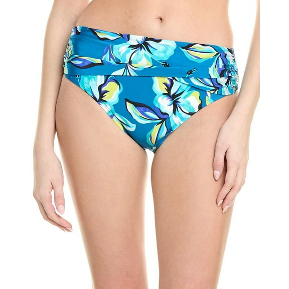 La Blanca womens  Mid-Waist Overlap Sash Bikini Bottom, 10