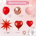 thumbnail image 2 of Pink Red Rose Gold Balloon Arch Kit Garland, Pink Christmas balloon arch for 2026 New Year's Eve Women Birthday Party Valentines Baby Shower Bridal Shower Wedding Party Decorations, 2 of 8
