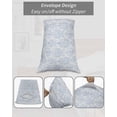 thumbnail image 7 of Blue Boho Floral Pillow Covers Standard Size 2 Pack, Farmhouse Middle Century Flowers Soft Bed Throw Pillowcases Breathable Cooling Long Lumbar Body Pillow Sham Cover for Bed Sofa 20''x26'', 7 of 7