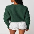 thumbnail image 4 of Women‘s Long Sleeve Cropped Cardigan in Cable Knit with Button Closure, 4 of 8