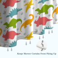 thumbnail image 6 of Colorful Dinosaurs DiverseSilhouettes Pattern Shower Curtain 72"x72" ,Bathroom Decorative Shower Curtains Set with 12 Hooks,Modern Waterproof Washable Shower Curtain, 6 of 6