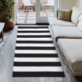 thumbnail image 1 of Striped Doormat Woven Cotton Throw Door Mat Indoor Outdoor Washable Doormat Retro Lattice Small Rug for Layered Door Mats Front Porch Living Room Bedroom 3' x 5', 1 of 7