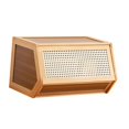 thumbnail image 3 of CoudarTitie Desktop Organizer Cabinet Household Storage Solution Storage Case for Collection Brown 51cm, 3 of 9