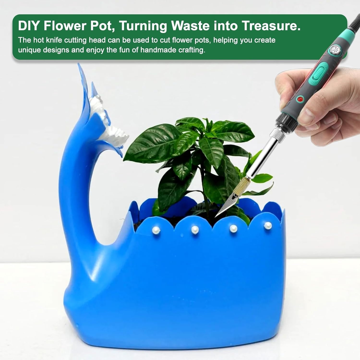 Plant Pot Perforator With 7 Drill Bits,2-in-1 Electric Soldering Iron for DIY Plant Pot Drainage Hole
